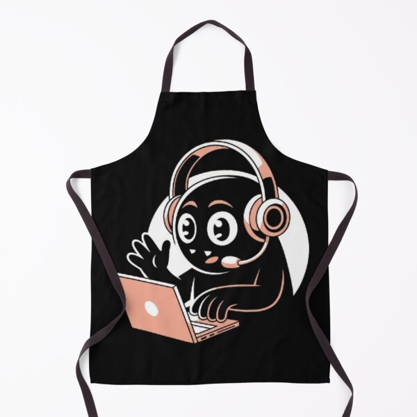 Item preview, Cute Tech Support Mascot Working on Laptop designed and sold by vvcreativedesigns.