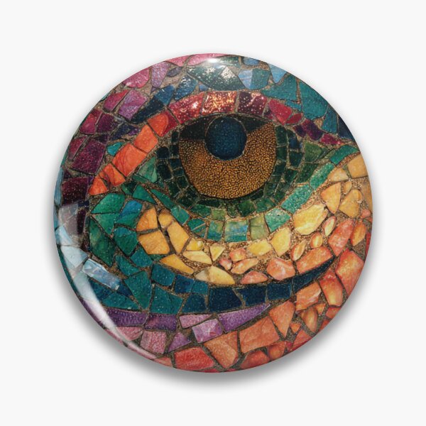 Item preview, Gaudi Inspired Mosaic Tile Ornament Eye Pattern designed and sold by GrinGalore.
