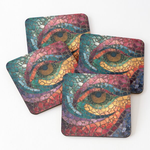 Item preview, Gaudi Inspired Mosaic Tile Ornament Eye Pattern designed and sold by GrinGalore.