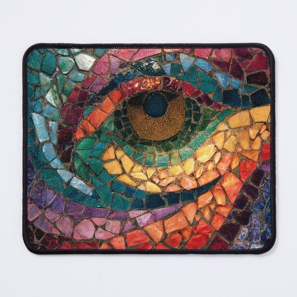 Item preview, Gaudi Inspired Mosaic Tile Ornament Eye Pattern designed and sold by GrinGalore.