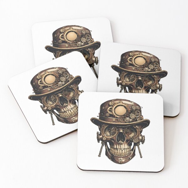 Item preview, Steam Punked Skull design 1 on white background designed and sold by Elizabeth-Banks.