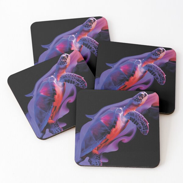 Item preview, Neon Sea Turtle – Futuristic Bioluminescent Ocean Guardian designed and sold by Becky-Poppins.