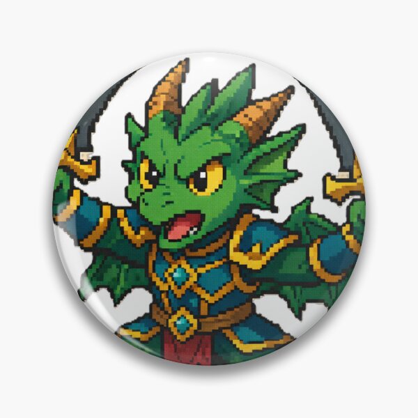 Item preview, BLADES of DRACHYR – Pixel Dracthyr Fury Warrior designed and sold by BrewGamerJ.