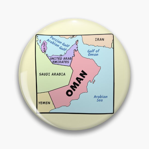 Item preview, Oman & Arabian Peninsula Hand-Drawn Map Art designed and sold by mashmosh.