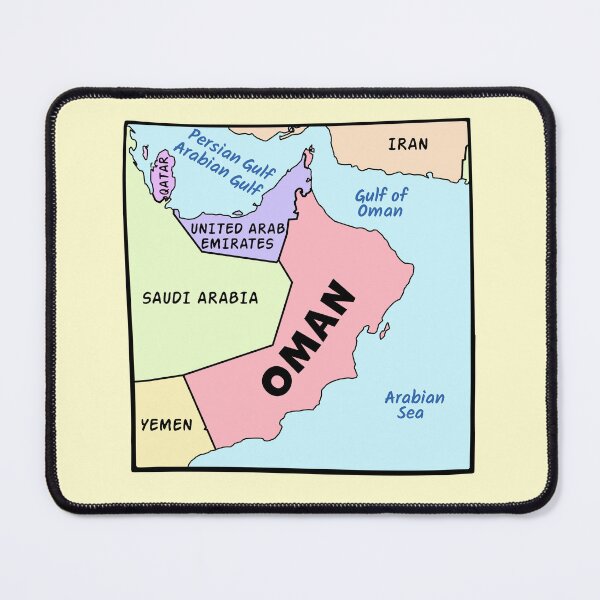 Item preview, Oman & Arabian Peninsula Hand-Drawn Map Art designed and sold by mashmosh.