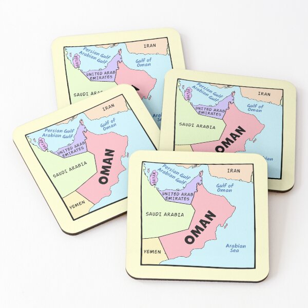 Item preview, Oman & Arabian Peninsula Hand-Drawn Map Art designed and sold by mashmosh.