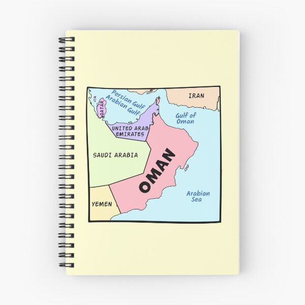 Item preview, Oman & Arabian Peninsula Hand-Drawn Map Art designed and sold by mashmosh.