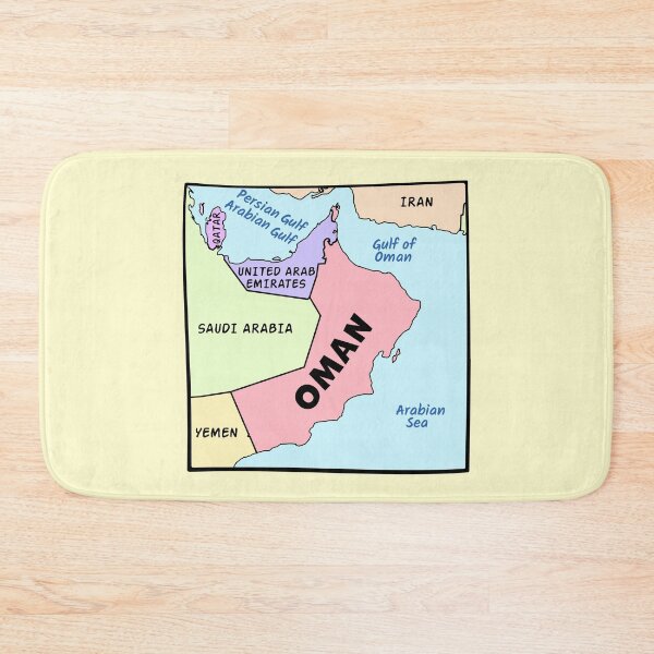 Item preview, Oman & Arabian Peninsula Hand-Drawn Map Art designed and sold by mashmosh.