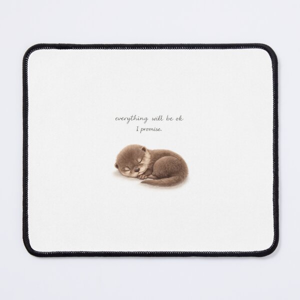 Item preview, A little sleepy otter with a recovery message designed and sold by baby-otters0.