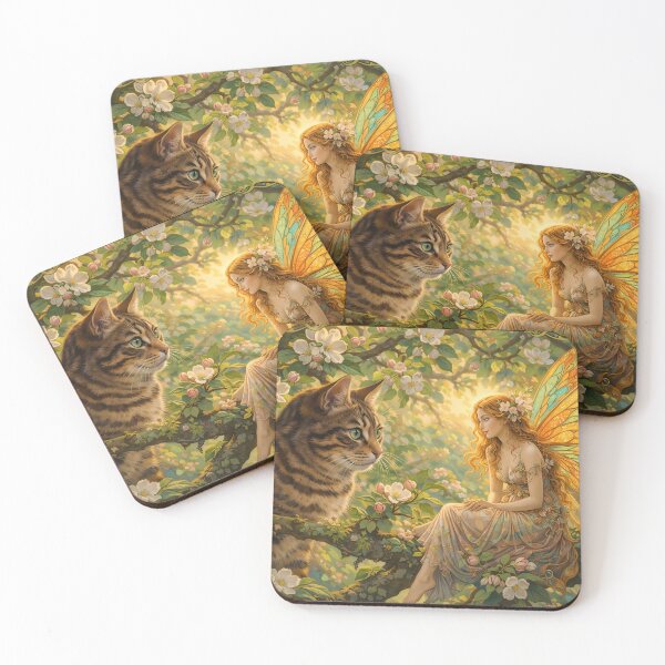 Item preview, Fairy Sitting with Tabby Cat designed and sold by cuprum.