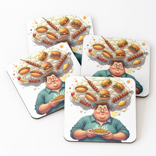 Item preview, Funny Food Lover Shirt – Hungry Fat Guy Thinking About Food | Cute Humor T‑Shirt Design designed and sold by Nene's design.