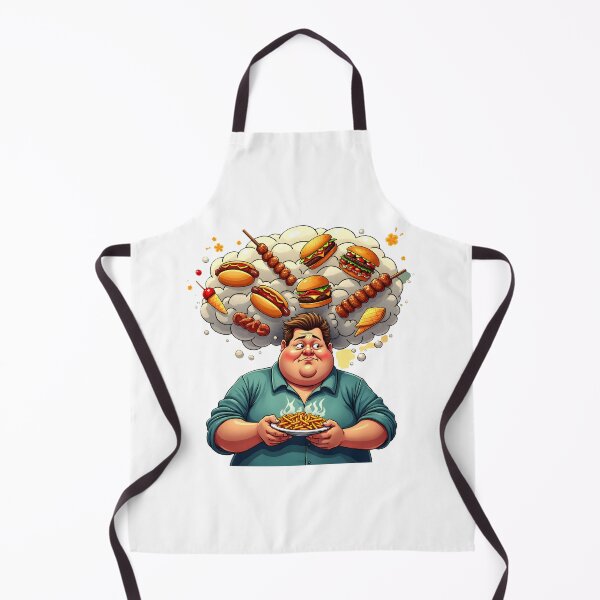 Item preview, Funny Food Lover Shirt – Hungry Fat Guy Thinking About Food | Cute Humor T‑Shirt Design designed and sold by Nene's design.