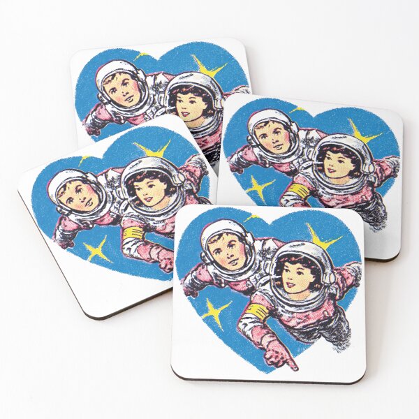 Item preview, Retro couple in space designed and sold by MendaciousMina.