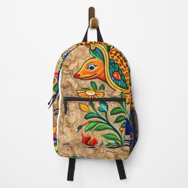 Item preview, Folk Art Armadillo Bark Painting designed and sold by mythographiaart.