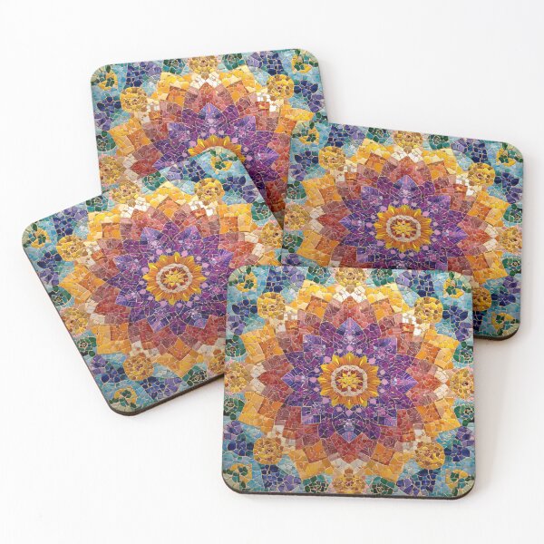 Item preview, Gaudi Inspired Mosaic Tile Ornament Vivid Pattern designed and sold by GrinGalore.