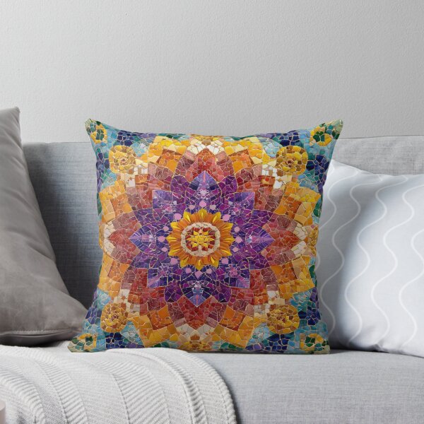Item preview, Gaudi Inspired Mosaic Tile Ornament Vivid Pattern designed and sold by GrinGalore.