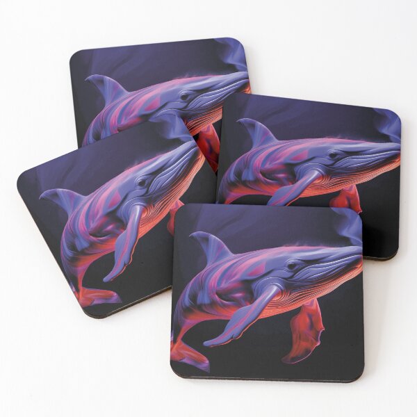 Item preview, Neon Cosmic Whale – Futuristic Bioluminescent Ocean Giant designed and sold by Becky-Poppins.