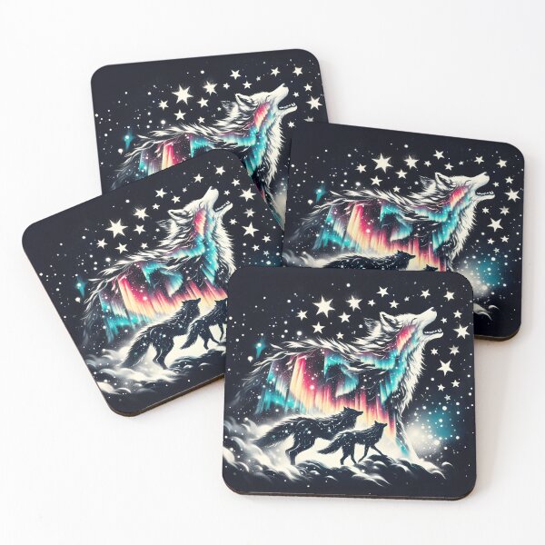Item preview, Northern Lights Wolves, Ai Generated Art  designed and sold by ACC .