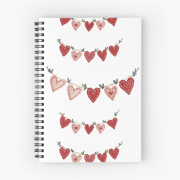 Item preview, Folk art heart buntings designed and sold by MendaciousMina.