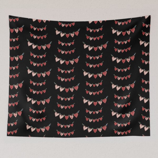 Item preview, Folk art heart buntings designed and sold by MendaciousMina.