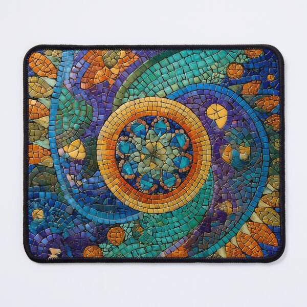 Item preview, Gaudi Inspired Mosaic Tile Ornament Vivid Floral Pattern designed and sold by GrinGalore.