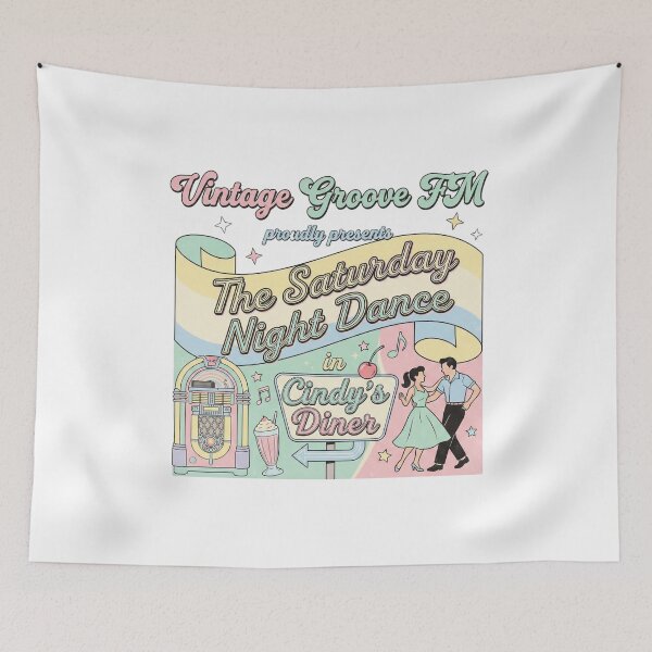 Item preview, Saturday Night Dance in Cindy's Diner designed and sold by VintageGrooveFM.