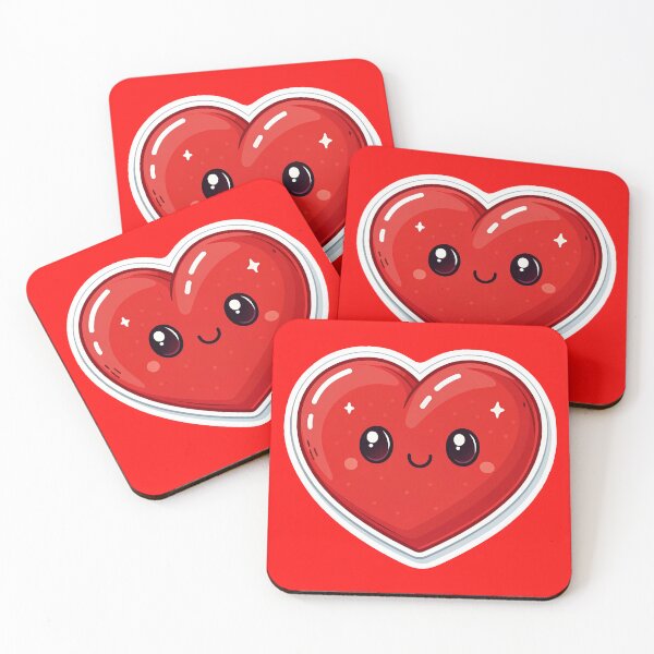 Item preview, Red heart eyes emoji valentines designed and sold by AhArtMe.