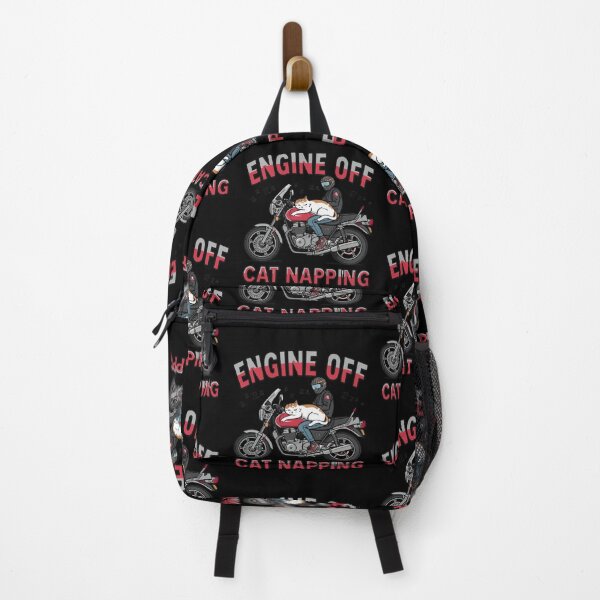 Item preview, ENGINE OFF. CAT NAPPING.- Nap Day motorcyclists funny graphic designed and sold by YourTrendyTees.