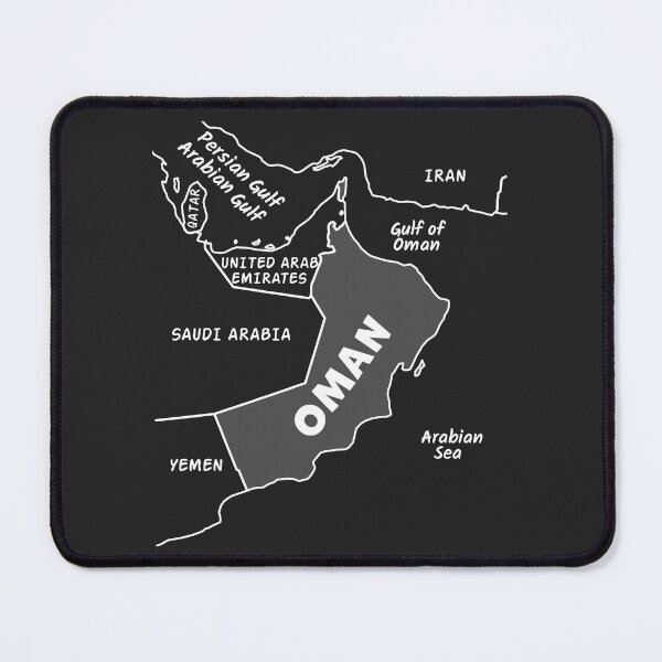 Item preview, Oman Map Minimalist Line Art - Arabian Peninsula Geography designed and sold by mashmosh.
