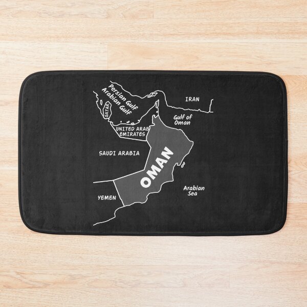 Item preview, Oman Map Minimalist Line Art - Arabian Peninsula Geography designed and sold by mashmosh.