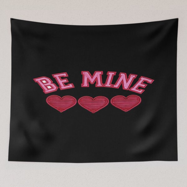 Item preview, Bold "Be Mine" Valentine Patch Design – Red Hearts, Varsity Style, Romantic Gift for Him or Her designed and sold by Bright Nest Studio.