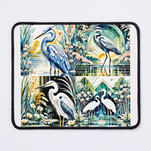 Item preview, Elegant Heron in Tranquil Waterscape bulk designed and sold by Helios Be. Lavsh.