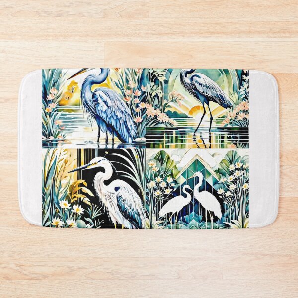 Item preview, Elegant Heron in Tranquil Waterscape bulk designed and sold by Helios Be. Lavsh.