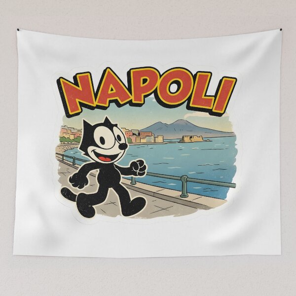 Item preview, FELIX CAT WALKING ON THE NAPLES SEASIDE designed and sold by infinitearte.