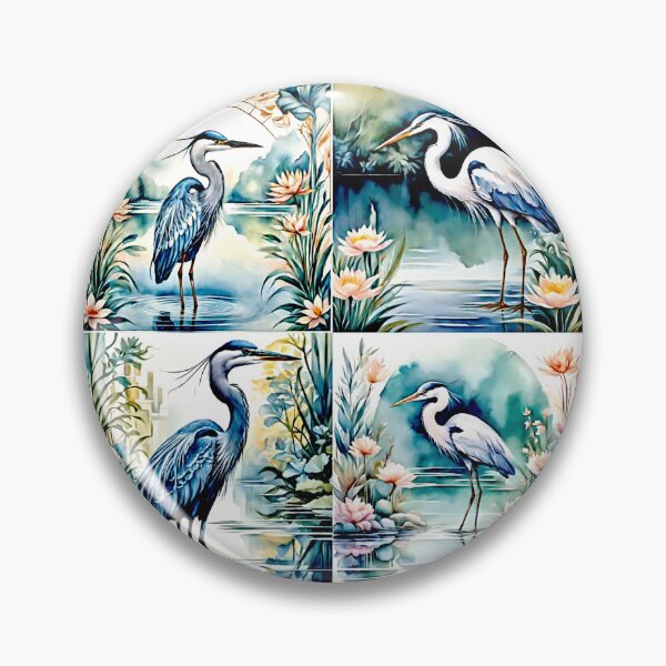 Item preview, Elegant Heron in Tranquil Waterscape bulk #1 designed and sold by Helios Be. Lavsh.