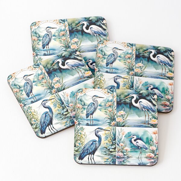 Item preview, Elegant Heron in Tranquil Waterscape bulk #1 designed and sold by Helios Be. Lavsh.