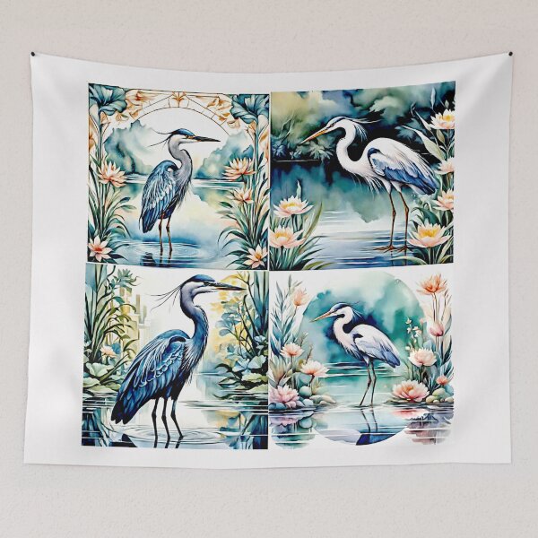 Item preview, Elegant Heron in Tranquil Waterscape bulk #1 designed and sold by Helios Be. Lavsh.