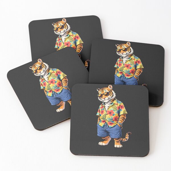 Item preview, Cool Vacation Tiger – Trendy Summer Cartoon Tiger Illustration designed and sold by ColorSplash123.