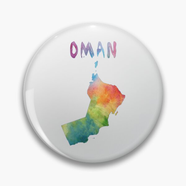 Item preview, Oman Map Artistic Watercolor Silhouette - Vibrant Travel Art designed and sold by mashmosh.