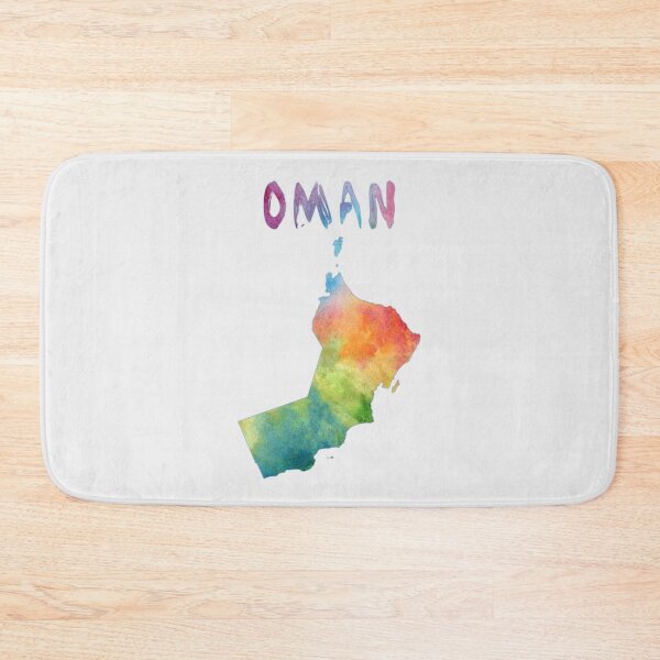 Item preview, Oman Map Artistic Watercolor Silhouette - Vibrant Travel Art designed and sold by mashmosh.