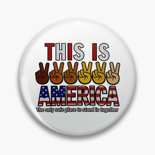 Item preview, This Is America Unity Peace Hands Inclusive T-Shirt designed and sold by PSYNOVA.