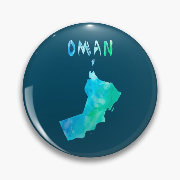 Item preview, Oman Map Silhouette - Artistic Blue Watercolor Travel Art designed and sold by mashmosh.
