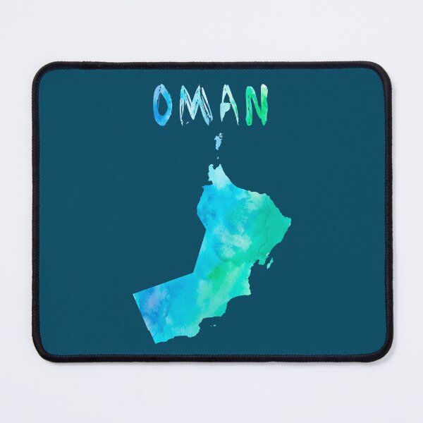 Item preview, Oman Map Silhouette - Artistic Blue Watercolor Travel Art designed and sold by mashmosh.