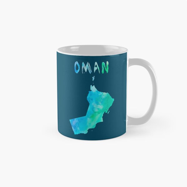 Item preview, Oman Map Silhouette - Artistic Blue Watercolor Travel Art designed and sold by mashmosh.