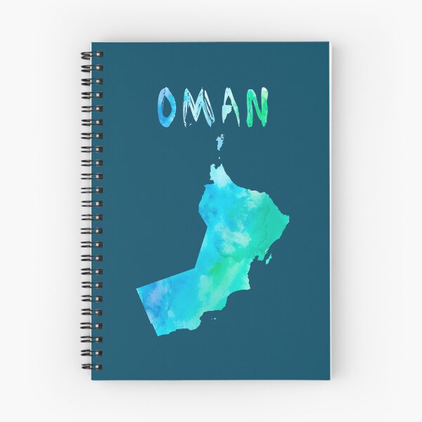 Item preview, Oman Map Silhouette - Artistic Blue Watercolor Travel Art designed and sold by mashmosh.