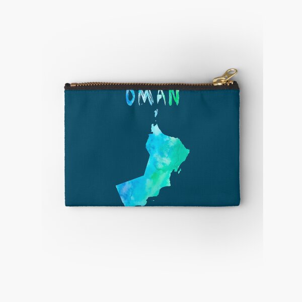 Item preview, Oman Map Silhouette - Artistic Blue Watercolor Travel Art designed and sold by mashmosh.