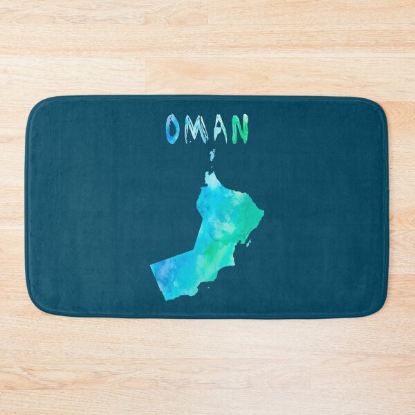 Item preview, Oman Map Silhouette - Artistic Blue Watercolor Travel Art designed and sold by mashmosh.