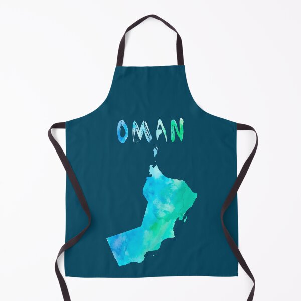 Item preview, Oman Map Silhouette - Artistic Blue Watercolor Travel Art designed and sold by mashmosh.
