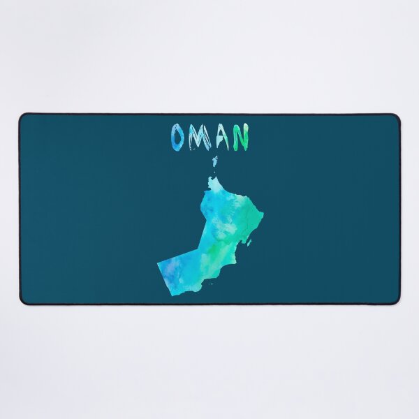 Item preview, Oman Map Silhouette - Artistic Blue Watercolor Travel Art designed and sold by mashmosh.