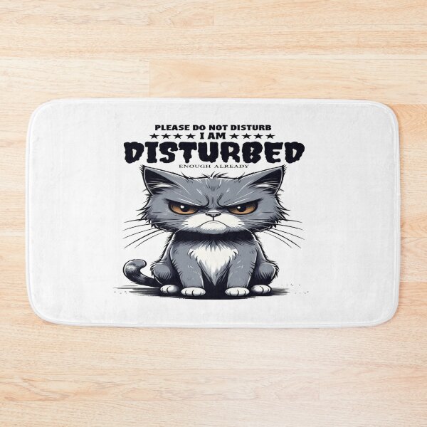 Item preview, Grumpy Cat Humor Poster – “Do Not Disturb, I’m Already Disturbed” Funny Sarcastic Animal Quote Art designed and sold by Bright Nest Studio.